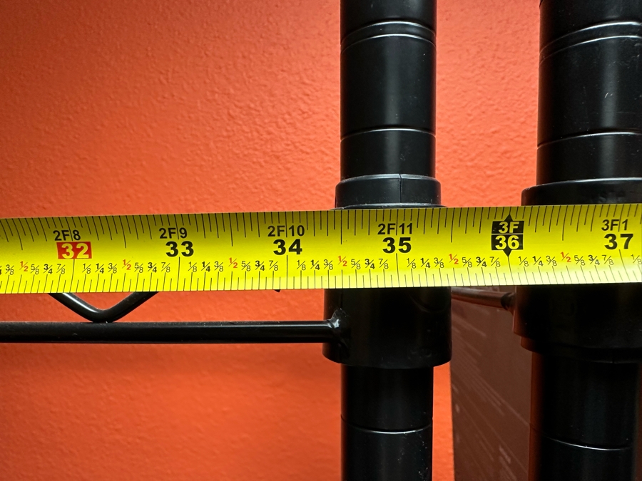 Three Black NSF Metal Wire Shelving Units Each Measures 36'W X 16'D X 72.5'H [Photo 4]