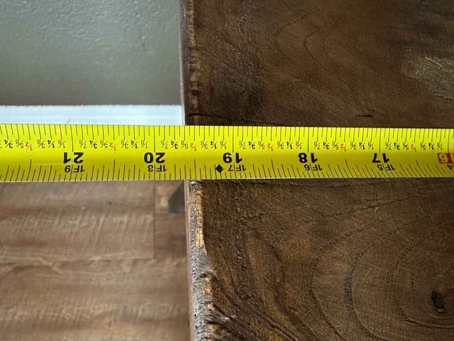 Wooden Saddle Bar Stool With Metal Legs 19.5'W X 13'D X 29'H [Photo 7]