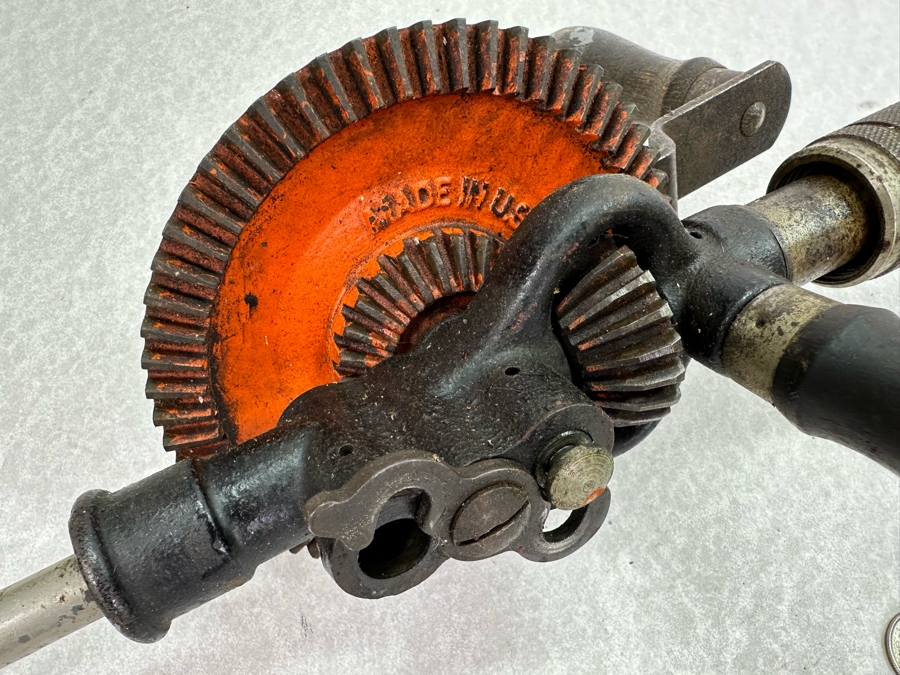 Pair Of Vintage Metal Mechanical Hand Crank Drills [Photo 7]