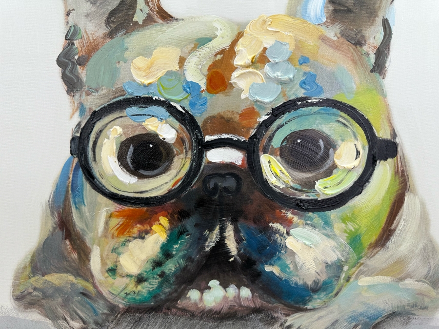 Wynford In Glasses Canvas Dog Print, New 24' X 24' [Photo 2]