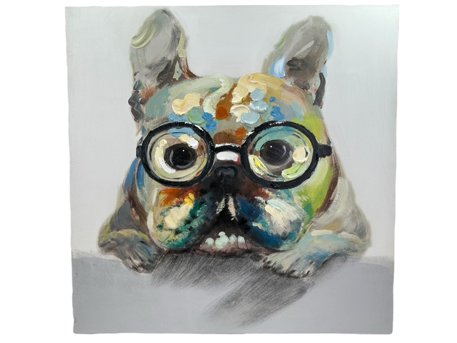 Wynford In Glasses Canvas Dog Print, New 24' X 24' [Photo 1]