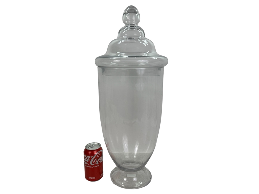 Large Glass Jar With Lid, New 24'H [Photo 1]