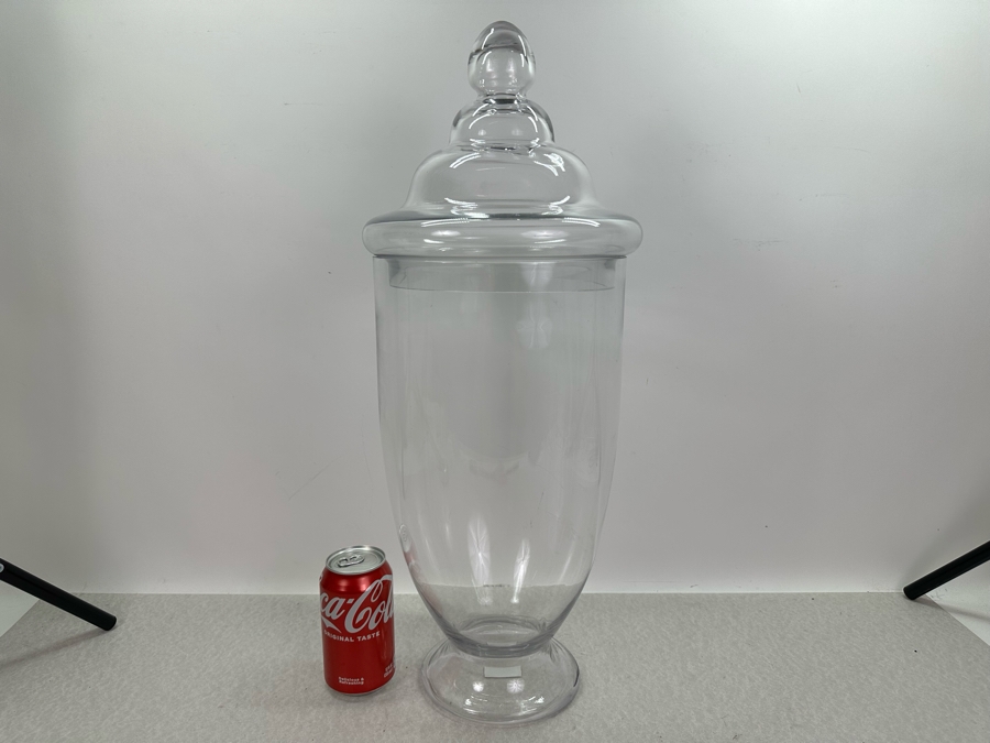 Large Glass Jar With Lid, New 24'H [Photo 2]