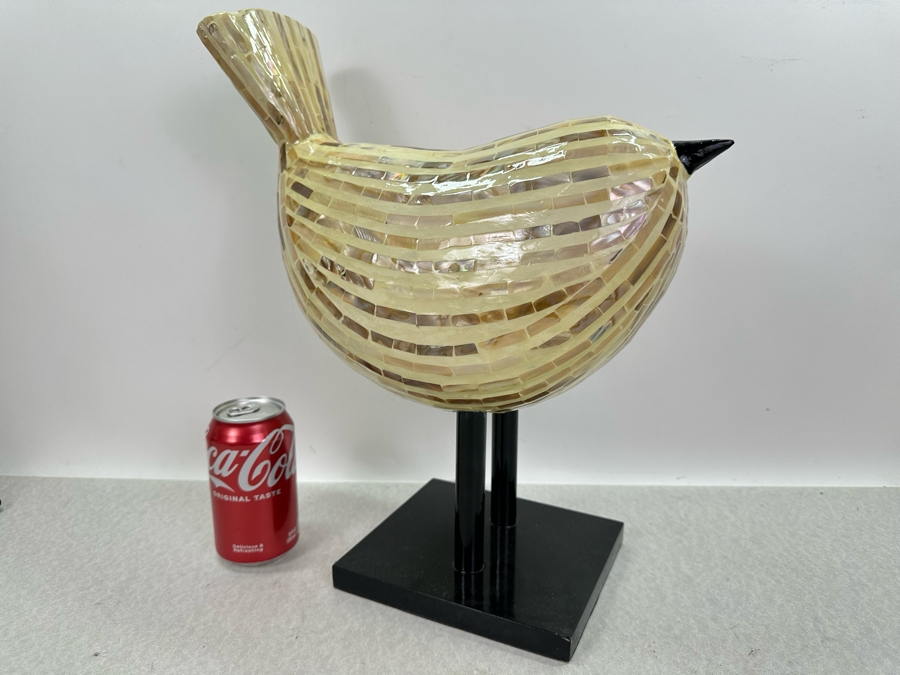 Decorative Inlaid Shell Bird Sculpture, New 14'W X 6.5'D X 16'H [Photo 3]