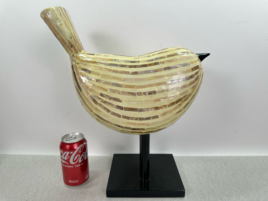Decorative Inlaid Shell Bird Sculpture, New 14'W X 6.5'D X 16'H [Photo 2]