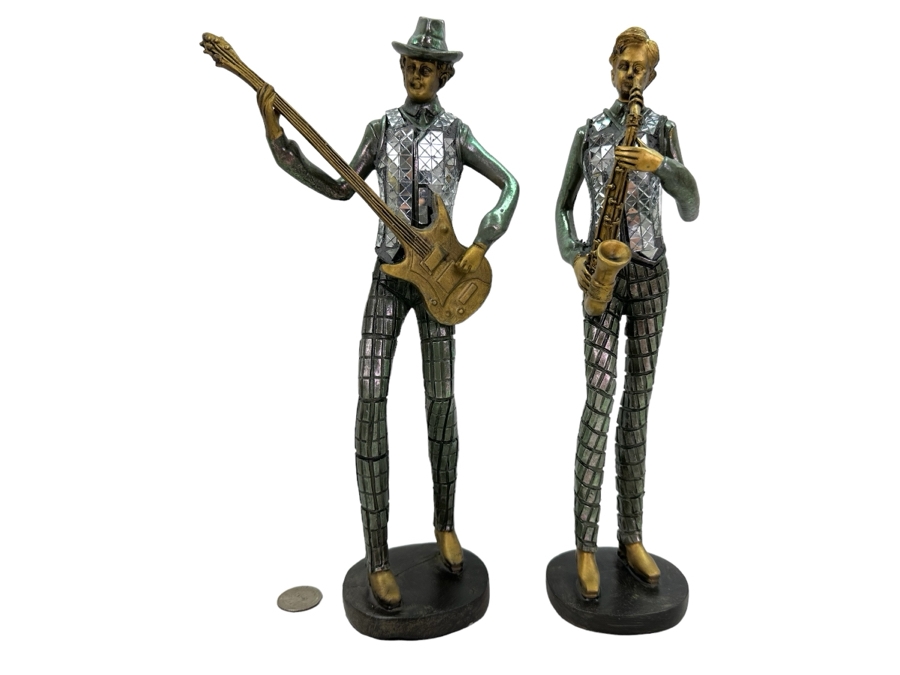 Decorative Resin / Mirror Musicians Sculptures, New 12'H [Photo 1]
