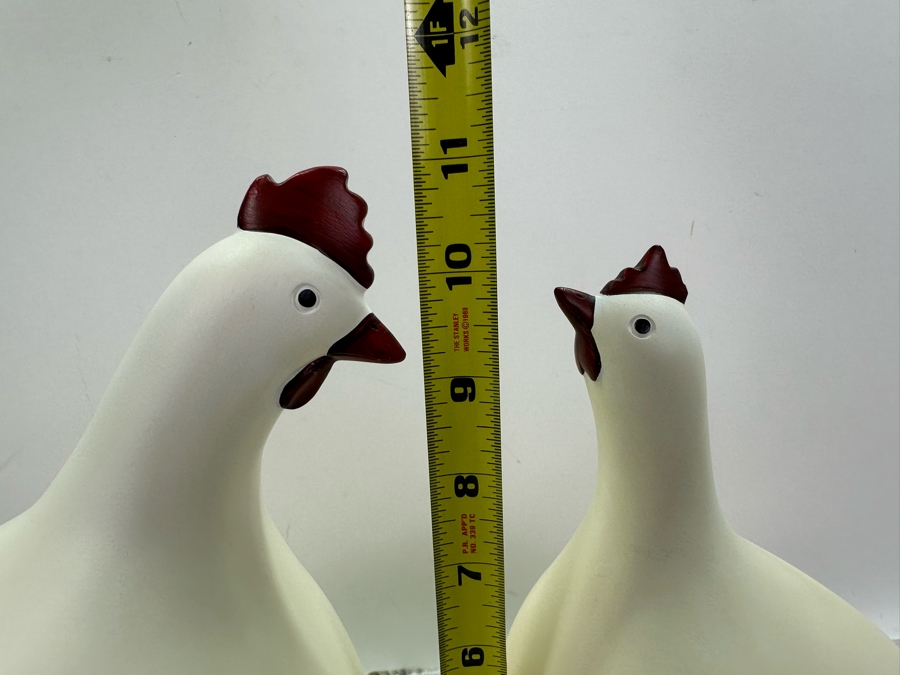 Pair Of Decorative Resin Hen Sculptures, New 11'H [Photo 5]