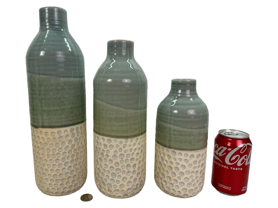 Set Of Three Dahlia Vases, New 14'H [Photo 1]