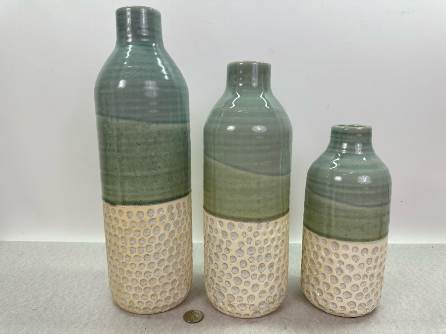 Set Of Three Dahlia Vases, New 14'H [Photo 2]
