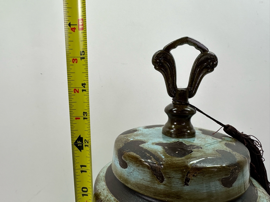 Decorative Ceramic Jar With Lid, New 16'H [Photo 5]