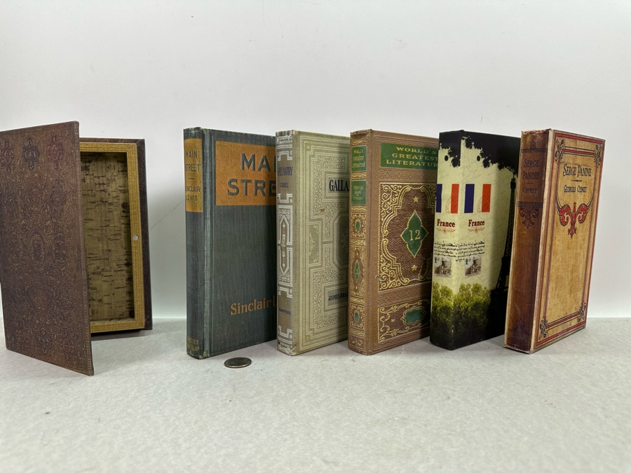 Set Of Six Faux Book Safes, New 8.25'H [Photo 3]