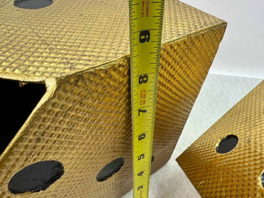 Set Of Three Decorative Metal 3-D Dice Wall Artwork By BAK Home Beth Kushnick Collection, New Largest Is 8.5'H [Photo 6]