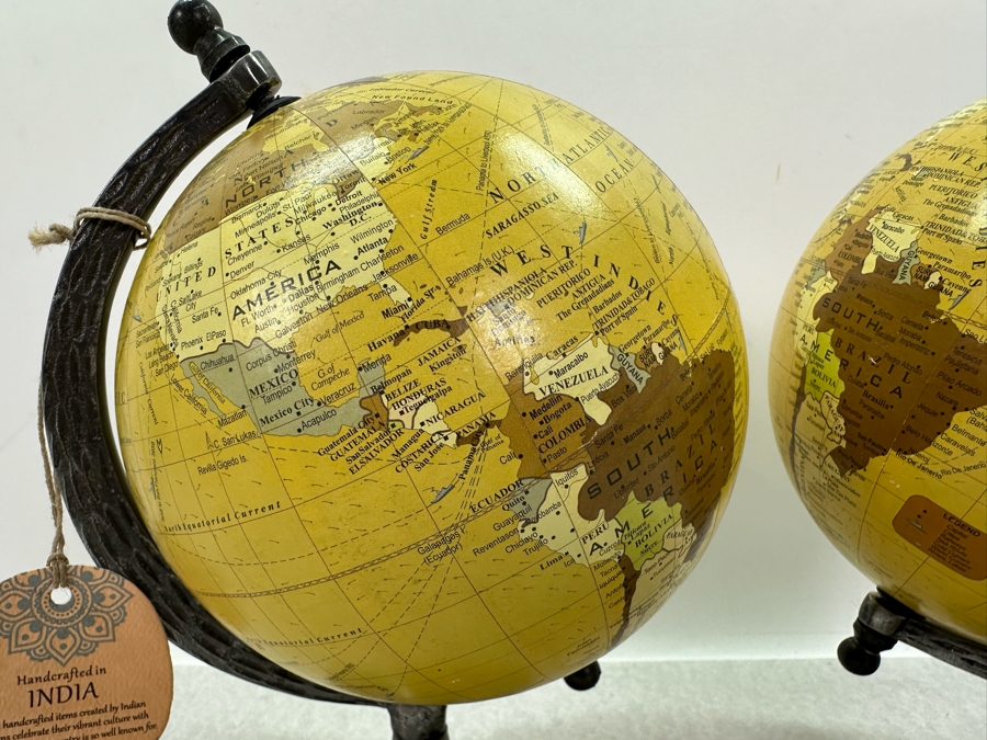 Pair Of Handcrafted Desk Globes, New 10'H [Photo 4]
