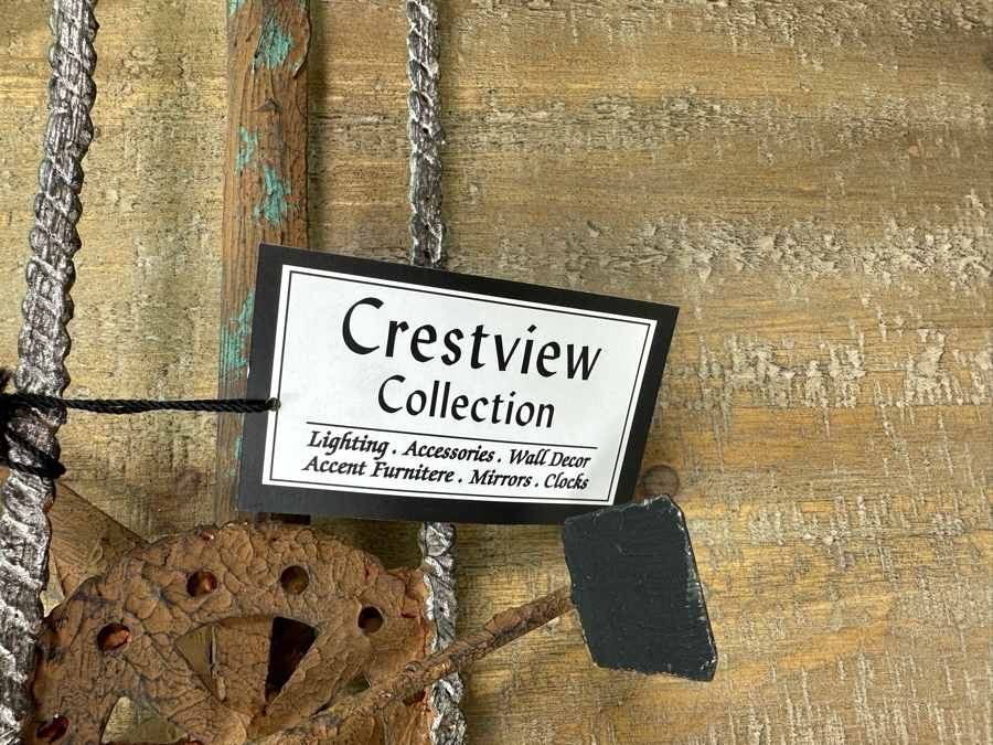 Tripytch Three-Dimensional Wood & Metal Bicycle Artwork By Crestview Collection 47'W X 29'H [Photo 3]