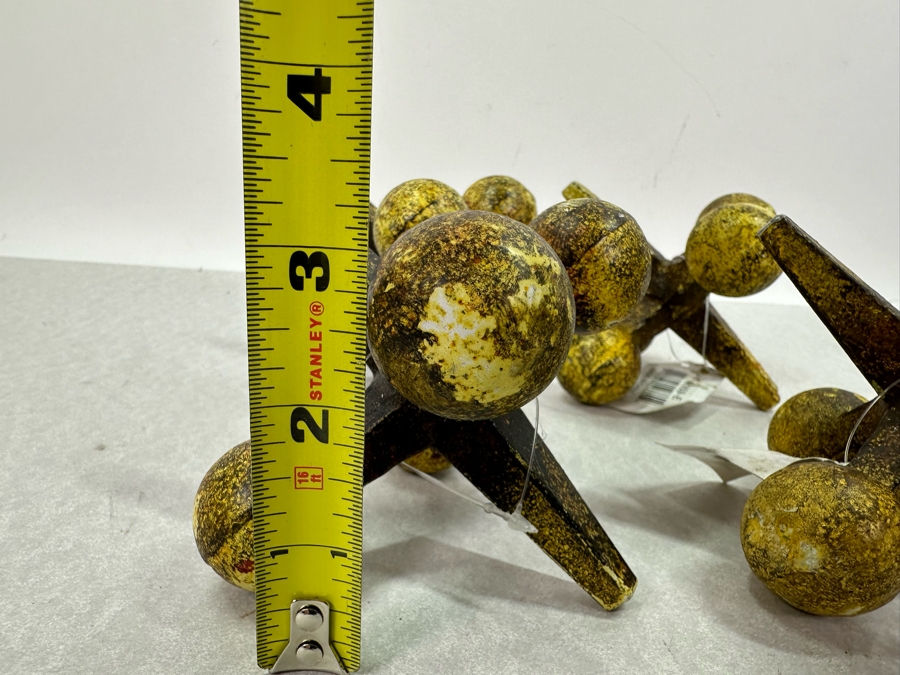 Set Of Four Decorative Metal Jacks Jax, New 3'H [Photo 3]