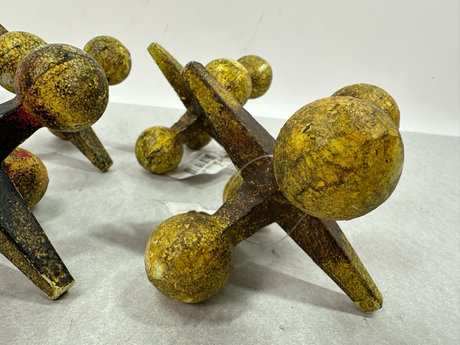 Set Of Four Decorative Metal Jacks Jax, New 3'H [Photo 2]