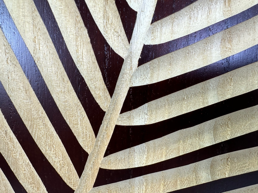 Just Added - Z Gallerie Wooden Fern Wall Decor Artwork, A Pair Each Measure 23.5' X 23.5' [Photo 3]