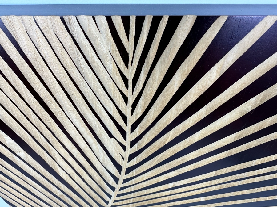 Just Added - Z Gallerie Wooden Fern Wall Decor Artwork, A Pair Each Measure 23.5' X 23.5' [Photo 4]