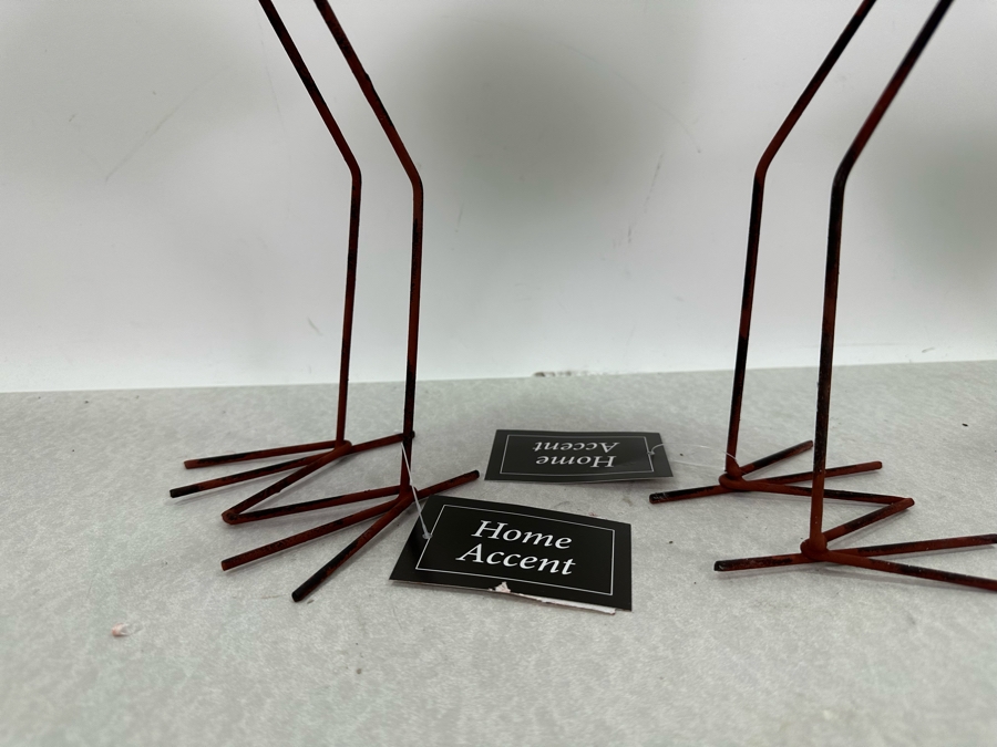 Three Ceramic & Metal Bird Figurines, New 13.5'H [Photo 5]