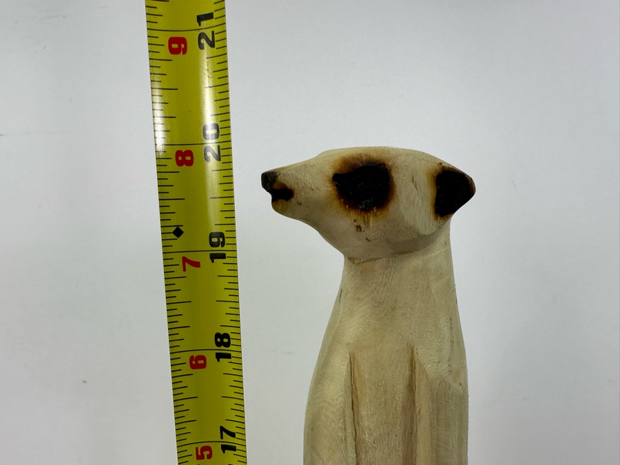 Set Of Three Wooden Meerkat Standing Sculptures, New 20'H [Photo 7]