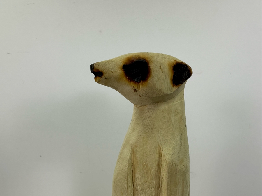 Set Of Three Wooden Meerkat Standing Sculptures, New 20'H [Photo 3]