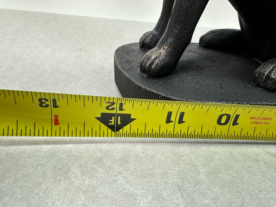 Pair Of Resin Sitting Dog Sculptural Bookends, New 12'W X 8'H [Photo 3]