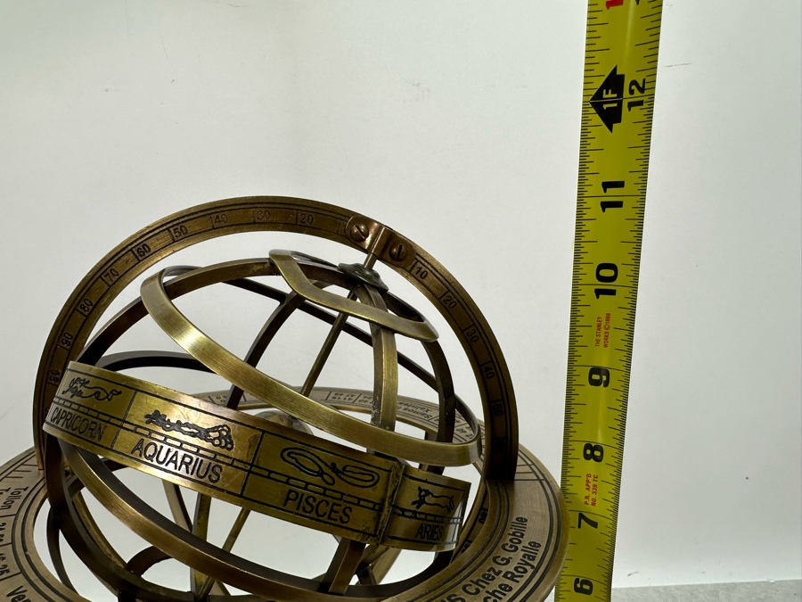 Decorative Zodiac Armillary Metal Desk Sphere Globe, New 11'H [Photo 8]