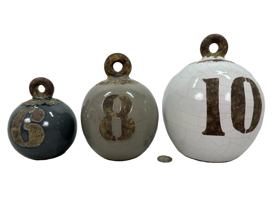 Hotham Decorative Fishing Weights, Set Of 3, New 8'H [Photo 1]