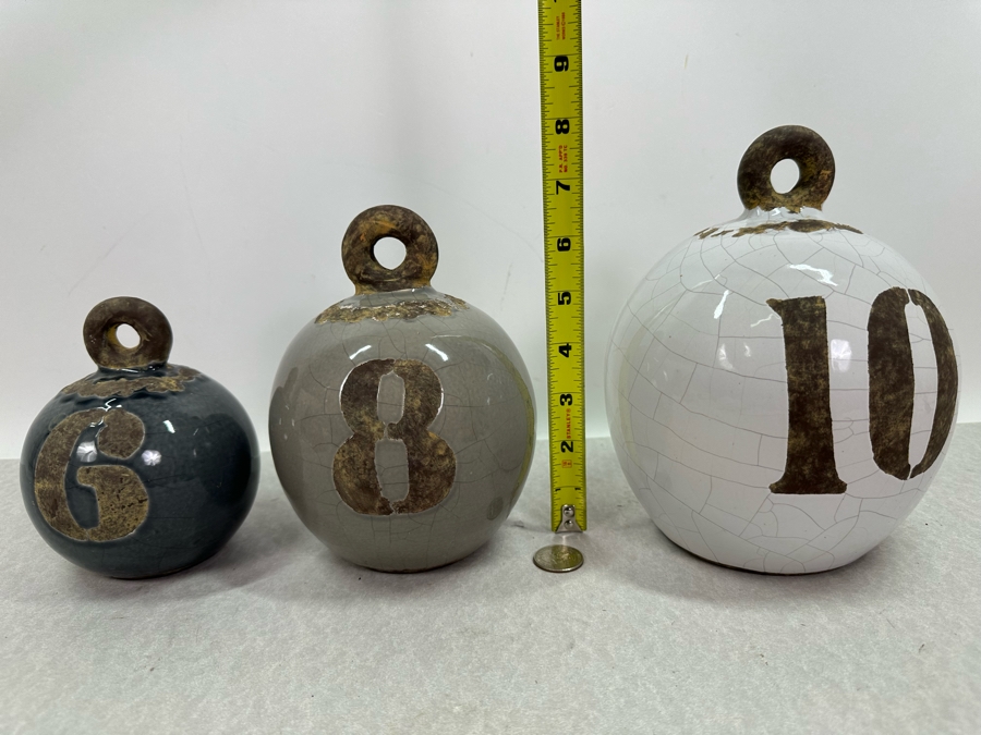 Hotham Decorative Fishing Weights, Set Of 3, New 8'H [Photo 5]