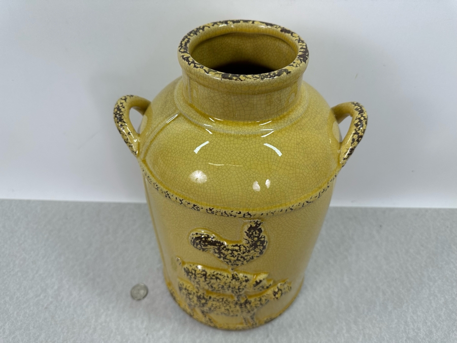 Decorative Yellow Ceramic Milk Jug 10'W X 14'H [Photo 2]