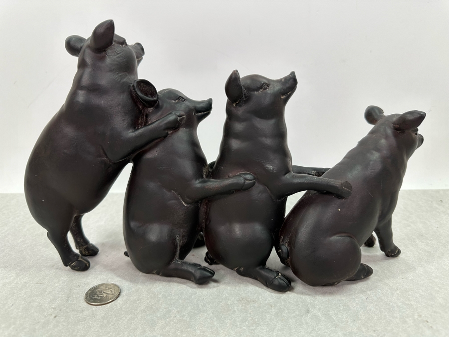 Decorative Hugging Pigs Sculpture, New 12'W X 7'H [Photo 3]