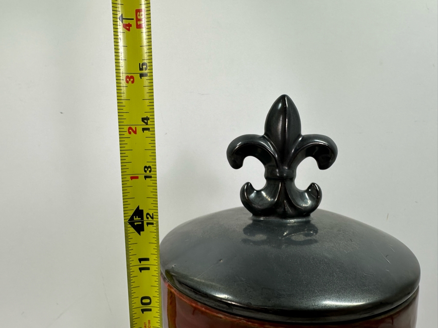 Decorative Ceramic Jar With Lid, New 14.5'H [Photo 4]