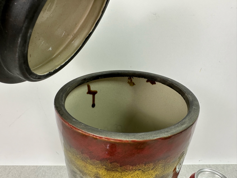 Decorative Ceramic Jar With Lid, New 14.5'H [Photo 3]