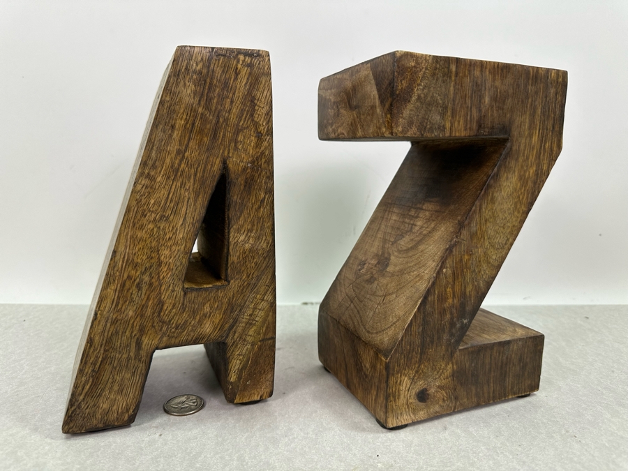 Wooden A To Z Bookends, New 8'H [Photo 4]