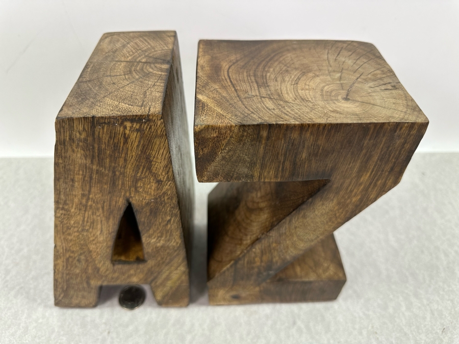 Wooden A To Z Bookends, New 8'H [Photo 3]