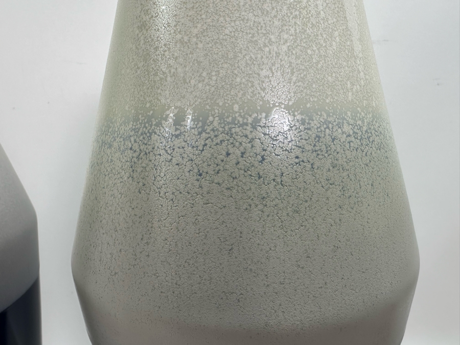 Pair Of White & Blue Ceramic Vases, New 16'H [Photo 4]