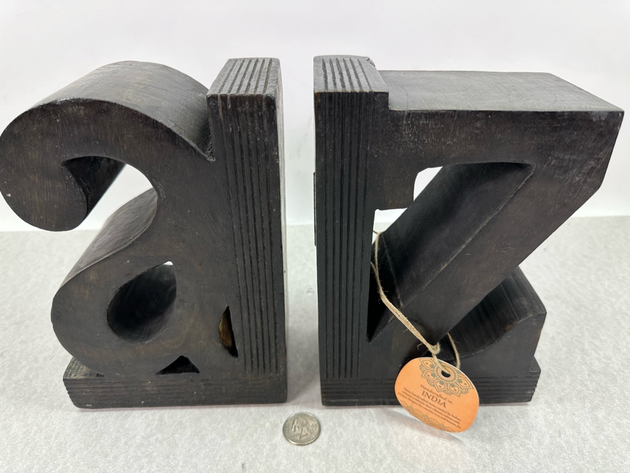 Wooden A To Z Bookends, New 8'H [Photo 2]