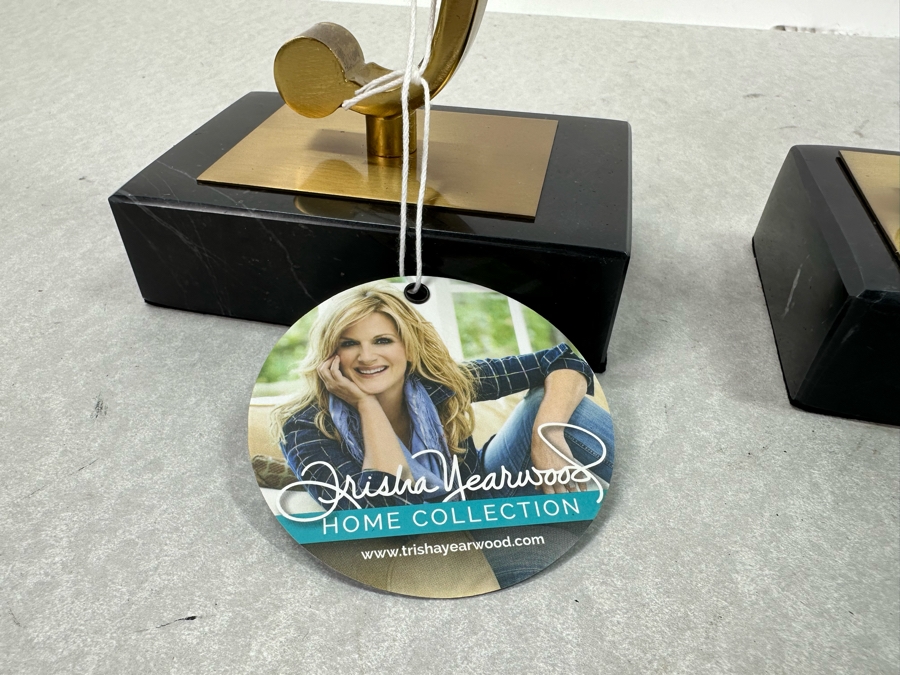 Set Of Three Musical Note Metal Sculptures Trisha Yearwood Home Collection, New 10'H [Photo 3]