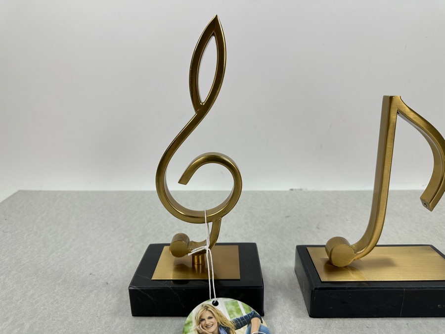 Set Of Three Musical Note Metal Sculptures Trisha Yearwood Home Collection, New 10'H [Photo 2]