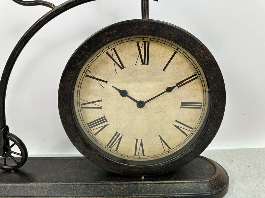 Metal Vintage Bicycle Mantle Clock, New 19'W X 15'H [Photo 2]