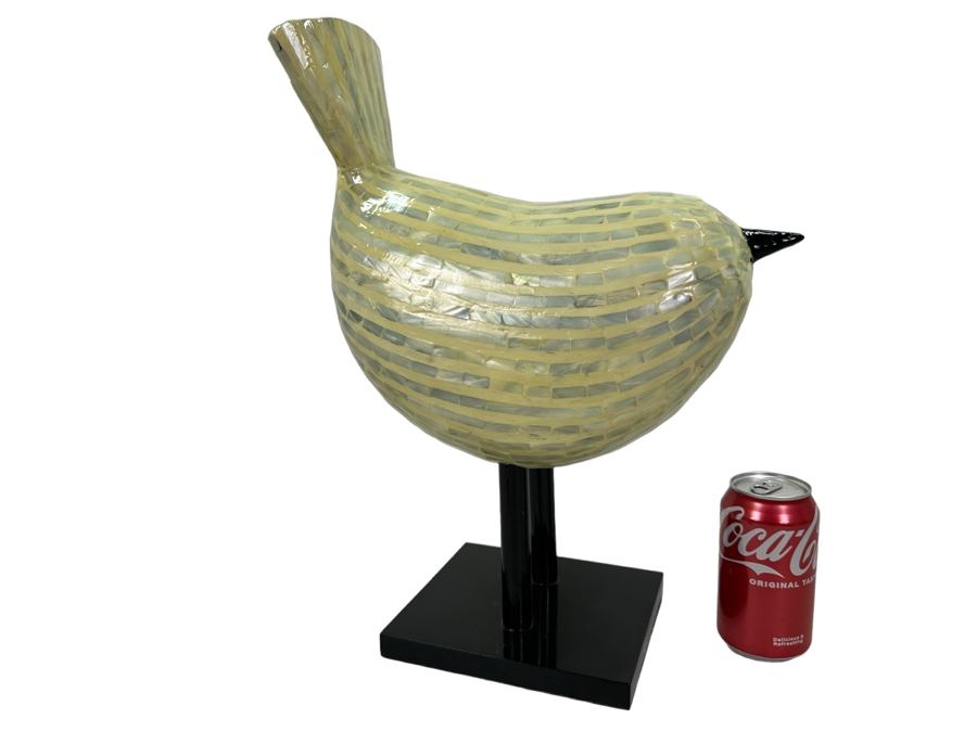 Decorative Inlaid Shell Bird Sculpture, New 14'W X 17'H [Photo 1]