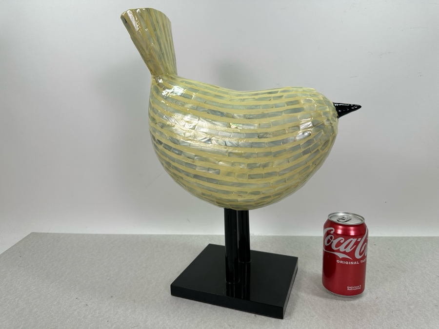 Decorative Inlaid Shell Bird Sculpture, New 14'W X 17'H [Photo 2]