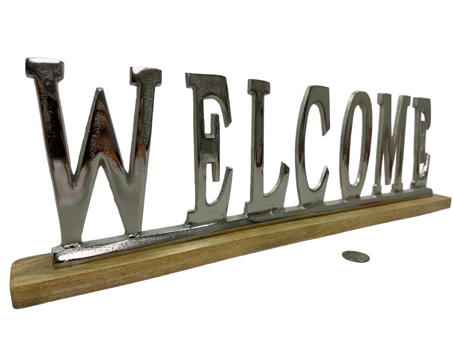 Metal Welcome Sign, New 21.5'W X 6.5'H [Photo 1]