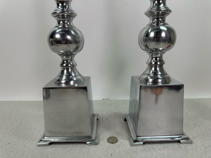 Pair Of Metal Candle Holders New, 29.5'H [Photo 2]