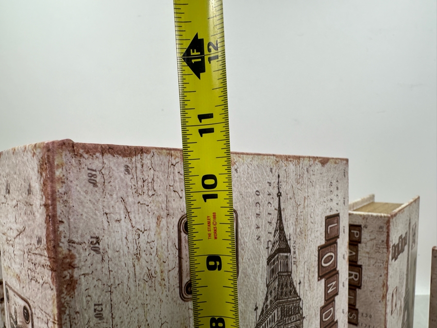 Just Added - Two Sets Of Nesting Paris France Faux Book Safes, New 10.5'H [Photo 6]