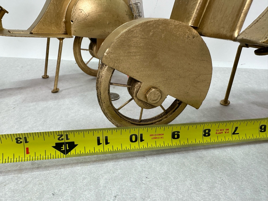 Pair Of Handcrafted Decorative Wood & Metal Motorcycle Sculptures, New 11'W X 7'H [Photo 4]