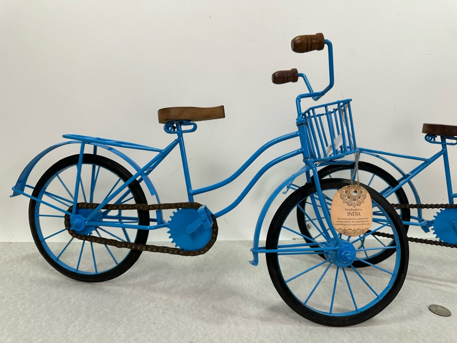 Pair Of Handcrafted Decorative Wood & Metal Bicycle Sculptures, New 20'W X 11'H [Photo 4]