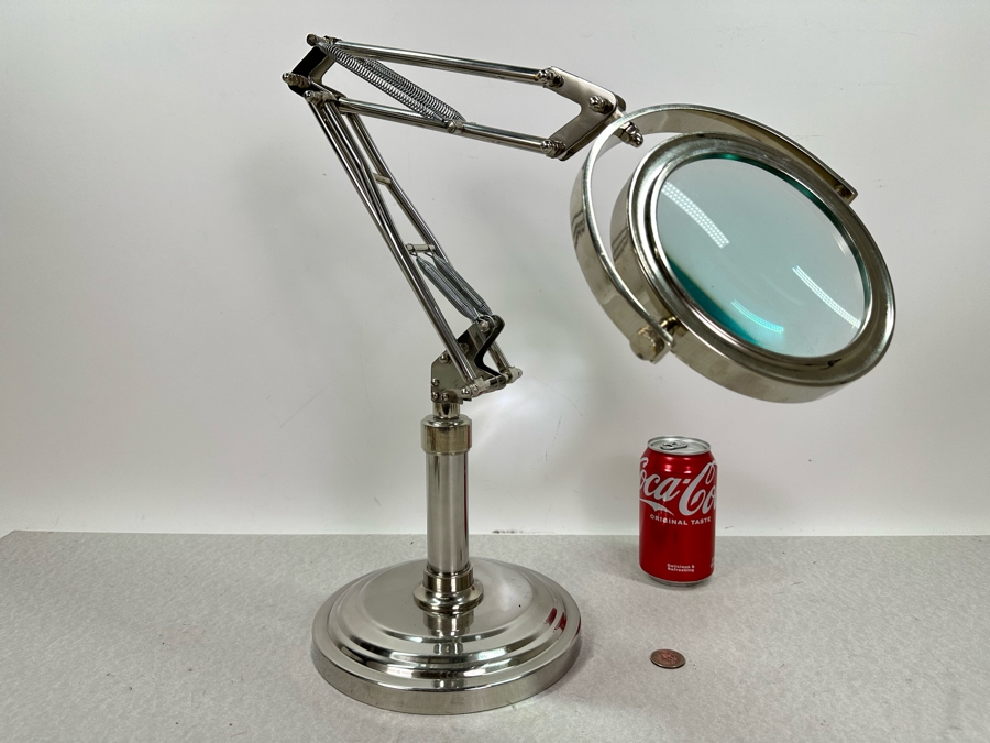 Nickel Finish Nautical Table Top Magnifying Glass, New [Photo 2]