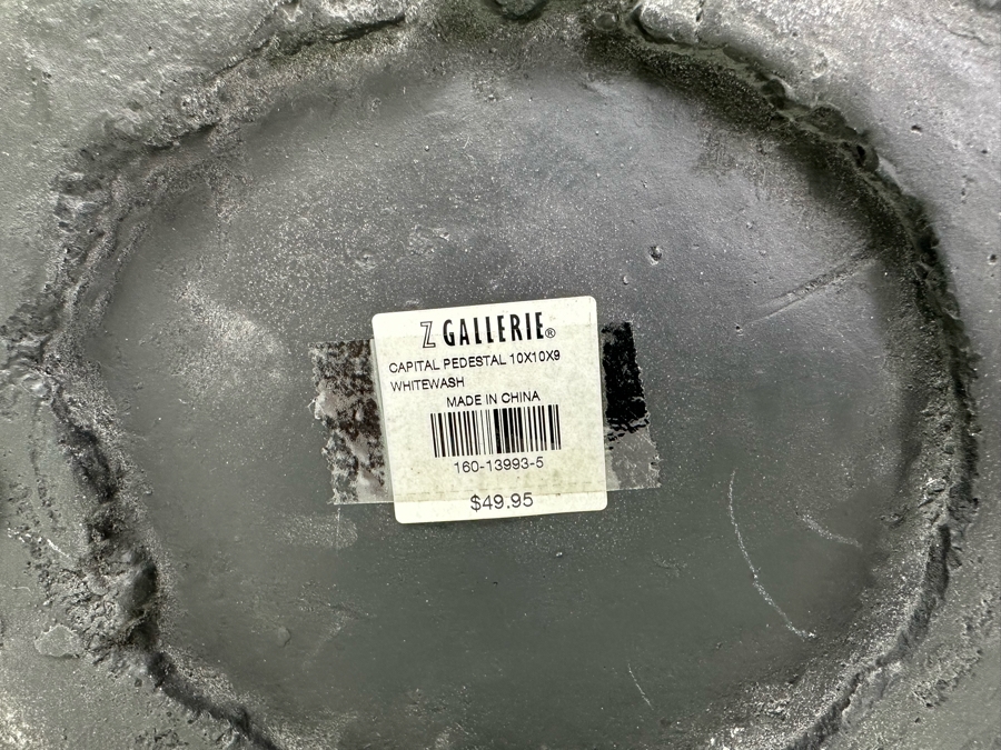 Z Gallerie Capital Pedestal 10'W X 10'D X 9'H (Retails $49) & Decorative Ceramic Vase 18'H [Photo 4]