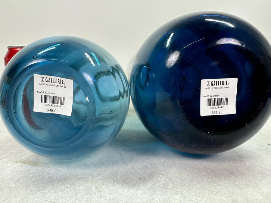 Pair Of Z Gallerie Glass Nebula Vases, New 14'H / 17.5'H Retails $109 [Photo 4]